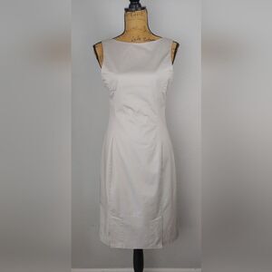 United Colors of Benetton Light Gray Cotton Blend Sleeveless Midi Dress Sz M